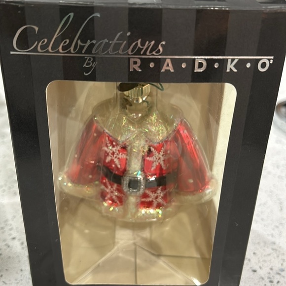 Christopher Radko Celebrations 2008 Santa's Coat Suit Glass Ornament in Box - Picture 4 of 7